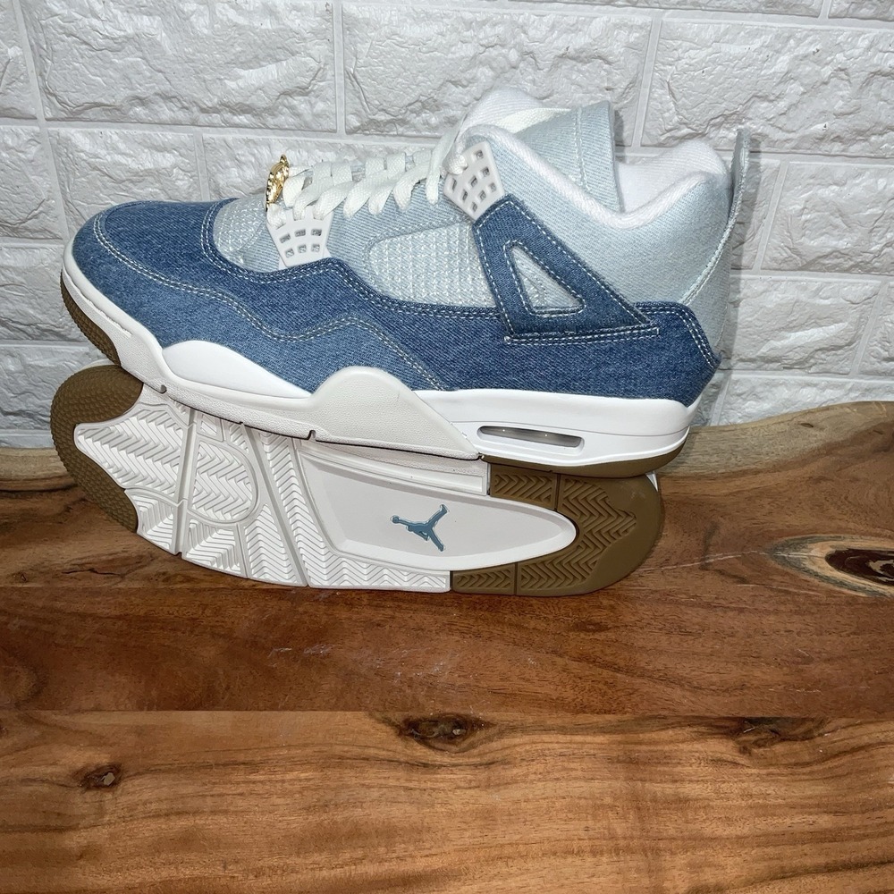Nike Air Jordan 4 Denim Worn Blue IB6716-100 Size 11w /9.5m Gum Sole - Picture 5 of 6